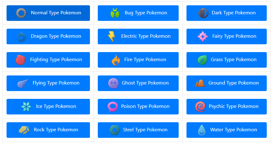 Pokémon Types Symbols
