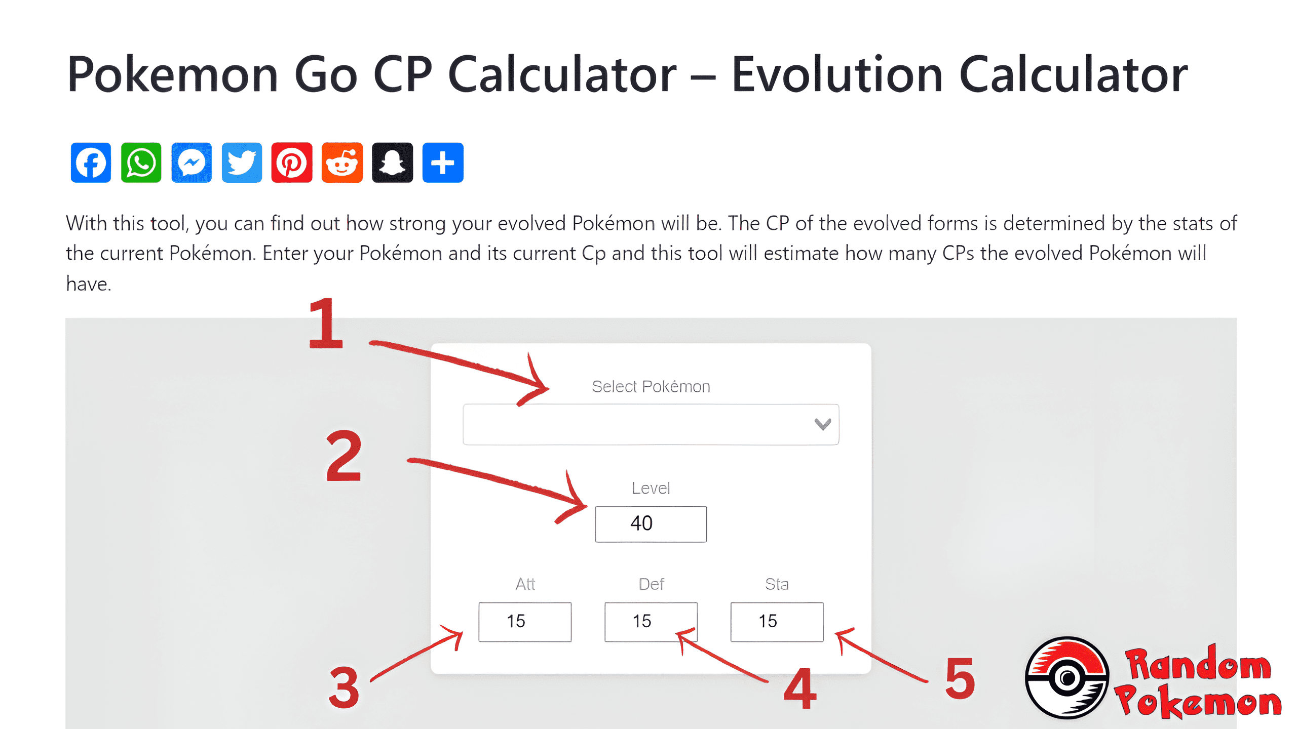 Explore the best CP calculator for Pokemon Generator type